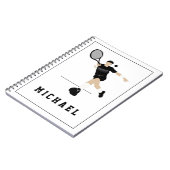 Carnet Joueur de tennis garçons frappant un coup droit &  (Côté gauche)