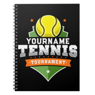 Carnet Joueur de tennis personnalisé NOM Tournoi de Varsi