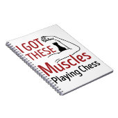 Carnet Joueur D'Échecs Amusant A Des Muscles Jouant Aux É (Côté Droit)