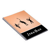 Carnet Joueurs de tennis Silhouettes Sport Style Athlétis (Côté Droit)