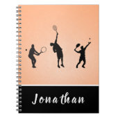 Carnet Joueurs de tennis Silhouettes Sport Style Athlétis (Devant)