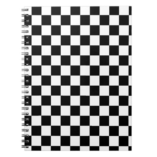 Carnet Joueurs d'échecs noir et blanc (Devant)