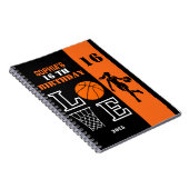Carnet Joueuse de basket-ball personnalisée fille, cadeau (Côté Droit)