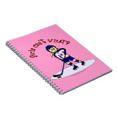 Carnet Joueuse de hockey féminin de Blonde (Côté Droit)