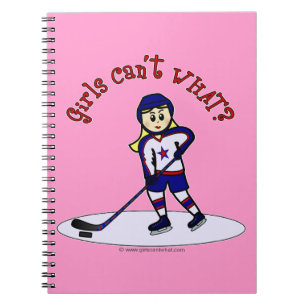 Carnet Joueuse de hockey féminin de Blonde