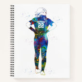 Carnet Joueuse de softball féminine (Devant)