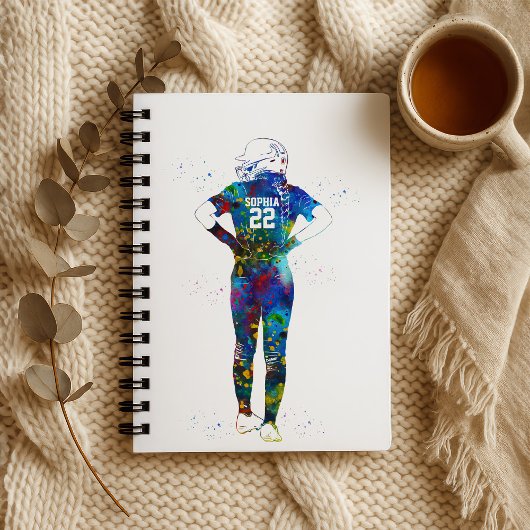 Carnet Joueuse de softball féminine