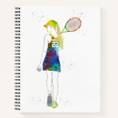 Carnet Joueuse de tennis (Devant)