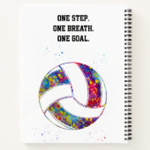 Carnet Joueuse de volley-ball féminine (Dos)