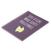 Carnet Joueuse de volley-ball rose mignonne filles (Côté gauche)