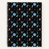 Carnet Joueuses de basket-ball - Motif d'étoiles (Devant)