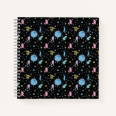 Carnet Joueuses de basket-ball - Motif d'étoiles (Devant)