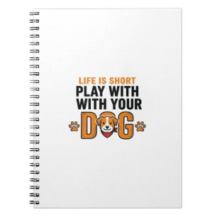 Carnet Jouez Avec Votre Chien Dessin de Gravure Vintage D