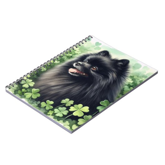 Carnet Jour de la Saint Patrick noir de Poméranie (Côté gauche)