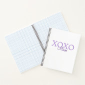 Carnet Jour de la Saint Valentin Xoxo ajouter nom pastel (Intérieur)