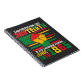 Carnet Jour de l'émancipation de Juneteenth Liberté des N (Côté Droit)