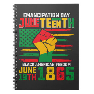 Carnet Jour de l'émancipation de Juneteenth Liberté des N