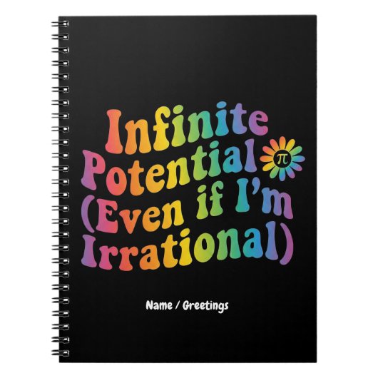 Carnet Jour de Pi Irrationnel au Potentiel Infini Rétro M (Devant)
