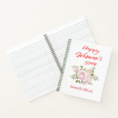 Carnet jour des femmes heureux blanc (Intérieur)