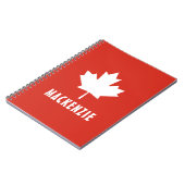Carnet Jour du Canada Drapeau canadien rouge blanc Feuill (Côté gauche)