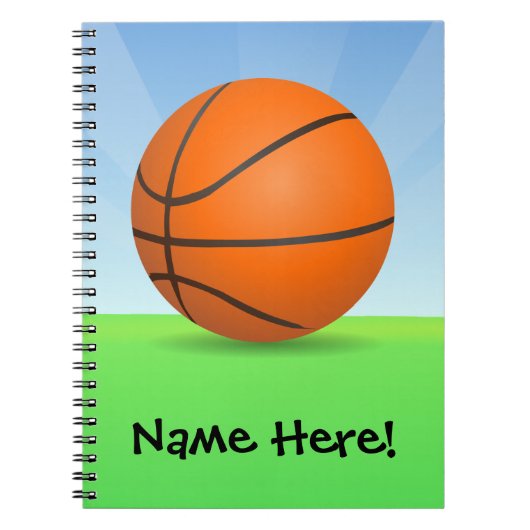 Carnet Jour ensoleillé de basket-ball des sports de (Devant)