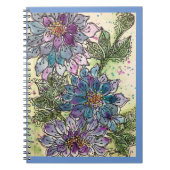 Carnet Journal/Bloc-notes - Fleurs de chrysanthème pourpr (Devant)