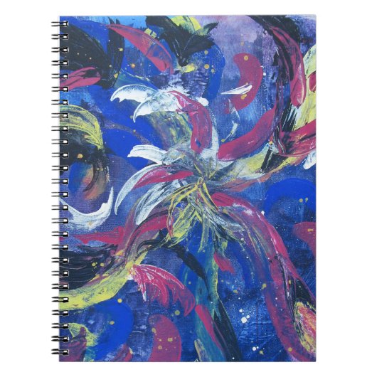 Carnet Journal Cahier Feux d'Artifice Abstraits Bl (Devant)