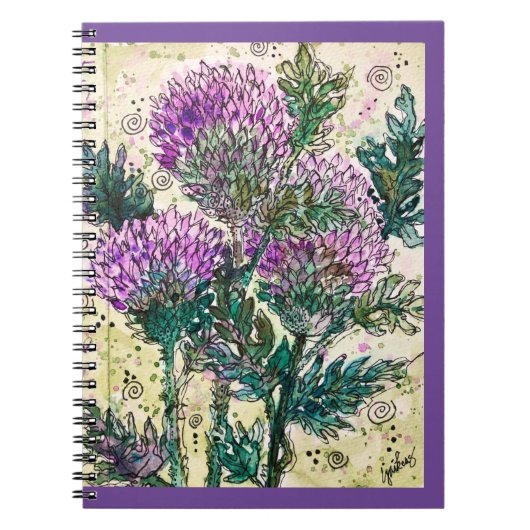 Carnet Journal/Carnet- Scottish Thistle (Devant)