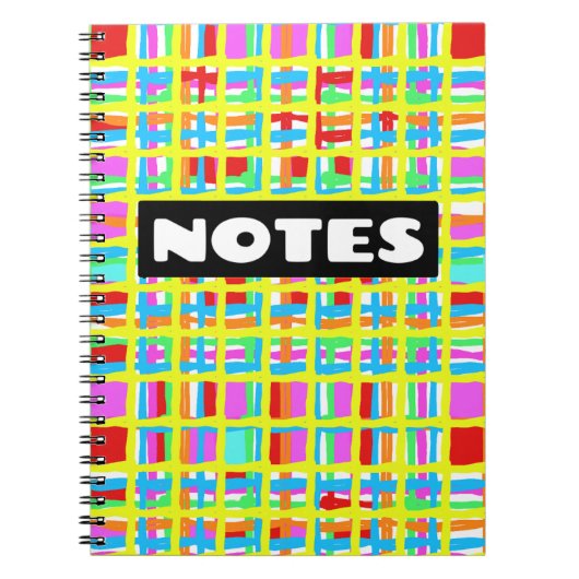 Carnet/ Journal coloré "NOTES" (Devant)