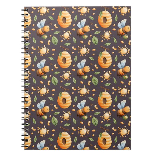 Carnet 🐝🍯Journal de la ruche des abeilles 🌿📓✨ (Devant)