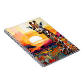 Carnet Journal Girafe Coucher de Soleil Africain (Côté Droit)