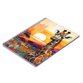 Carnet Journal Girafe Coucher de Soleil Africain (Côté gauche)