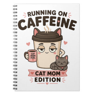 Carnet Journal Maman Chat Drôle Fonctionnant à la