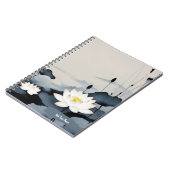Carnet Journal Minimaliste Fleur de Lotus (Côté gauche)