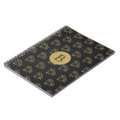 Carnet Journal Moderne Luxe Diamant Or (Côté gauche)