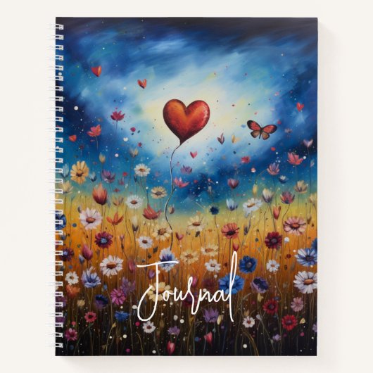 Carnet Journal Motivationnel Coeurs florissants (Devant)
