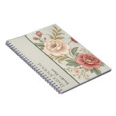 Carnet Journal/Planner personnalisé floral (Côté Droit)