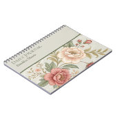 Carnet Journal/Planner personnalisé floral (Côté gauche)