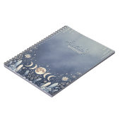Carnet Journalier Phase Lunaire Céleste Bleu Pouss (Côté gauche)