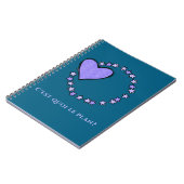 Carnet Journalisation en bleu français et en lavande (Côté gauche)