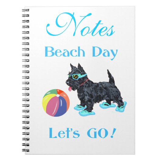 Carnet Journée à la plage Scottie Dog (Devant)