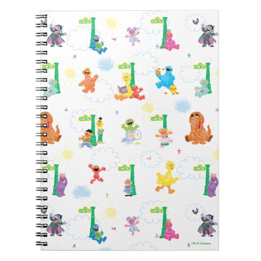 Carnet Journée Ensoleillée Rue Sésame Motif (Devant)