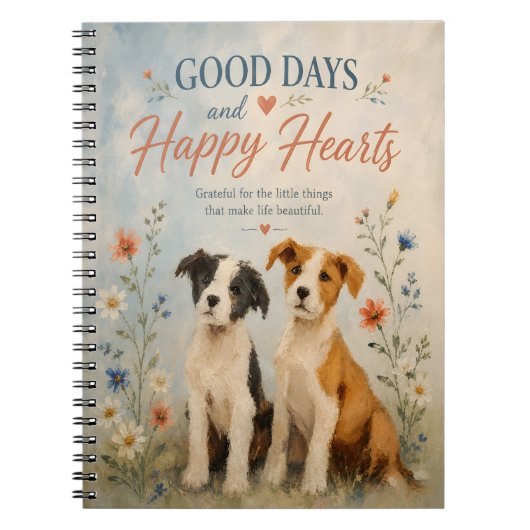 Carnet Jours heureux cœurs joyeux (Devant)