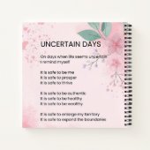 Carnet Jours incertains - Hope Courage Encouragement Poem (Dos)