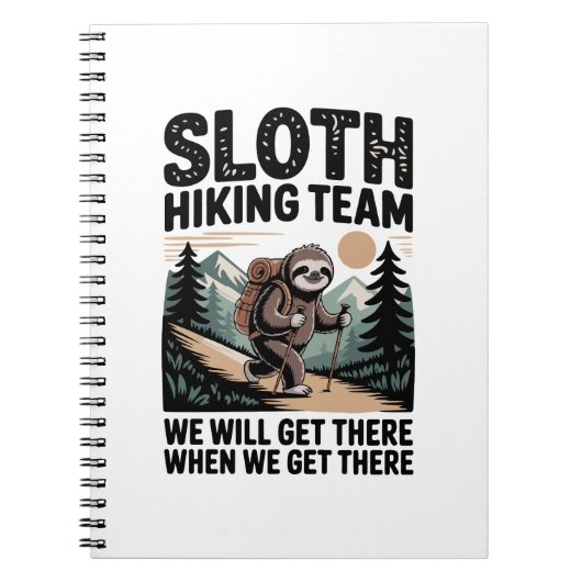 Carnet Jours Lents Vibes ensoleillées Sloth Hammock Trop (Devant)