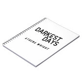 Carnet Jours les plus sombres par Athena Wright Notebook  (Côté gauche)