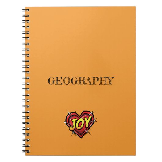 Carnet Joy Orange (Devant)