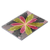 Carnet Joy, Vert rose Anthracite Imaginaire Fleur Fractal (Côté gauche)