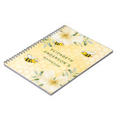 Carnet Joyeuse bourde abeilles jaune nid d'abeille été pe (Côté gauche)