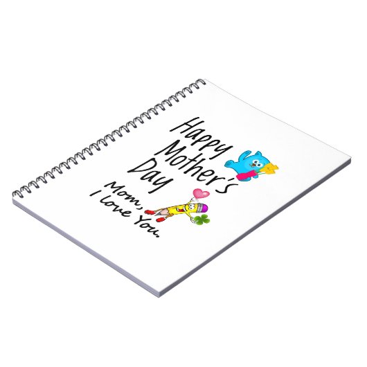 Carnet Joyeuse fête des Mères. Maman je t'aime. (Côté gauche)